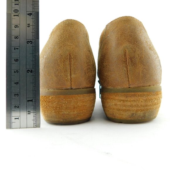 BORN Brown Distressed Leather Ankle Booties Shoes 7 - Picture 5 of 7